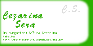 cezarina sera business card